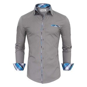 NWOT TomsWare Grey Dress Shirt